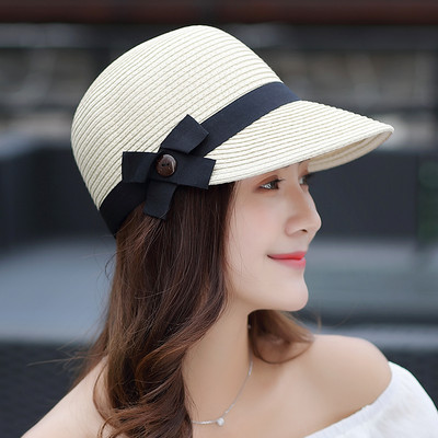 Pălărie de vară de paie cu vizor mic