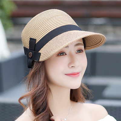 Pălărie de vară de paie cu vizor mic