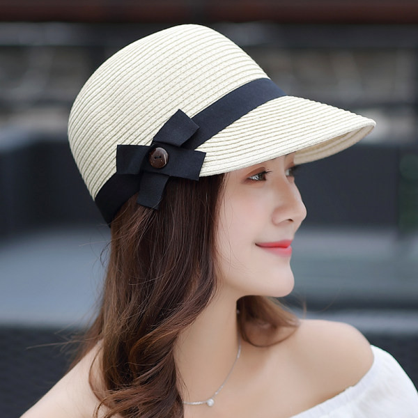 Pălărie de vară de paie cu vizor mic