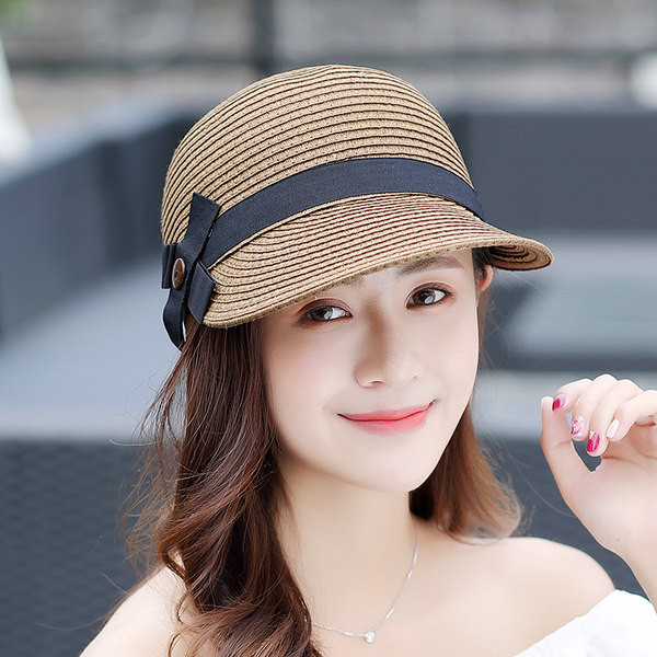 Pălărie de vară de paie cu vizor mic