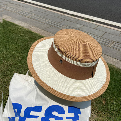 Γυναικείο ψάθινο καπέλο με περιφέρια