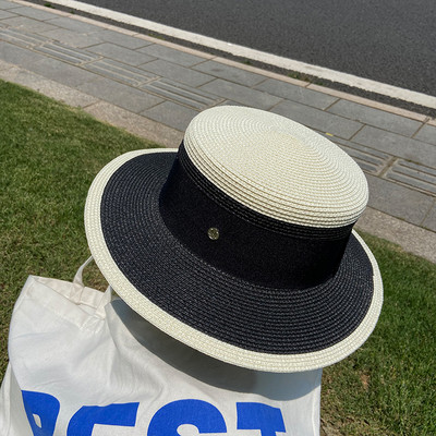 Γυναικείο ψάθινο καπέλο με περιφέρια