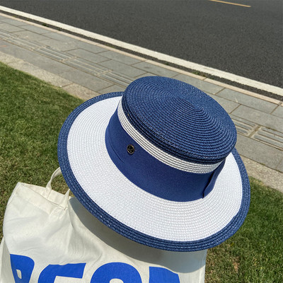 Γυναικείο ψάθινο καπέλο με περιφέρια