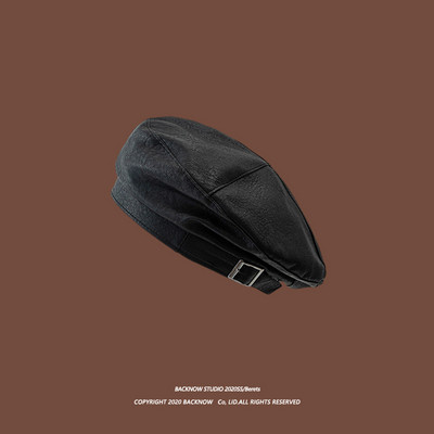 Γυναικείο έκο δερμάτινο καπέλο τύπου μπερέ - για γυναίκες και άνδρες