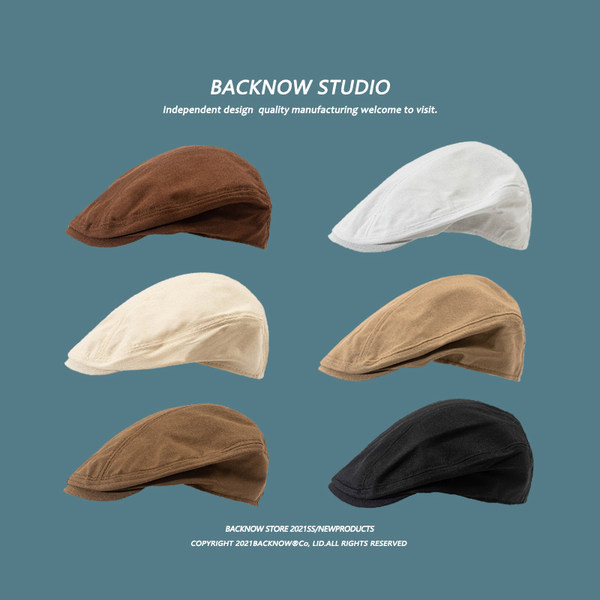 Pălărie casual în stil retro cu beretă