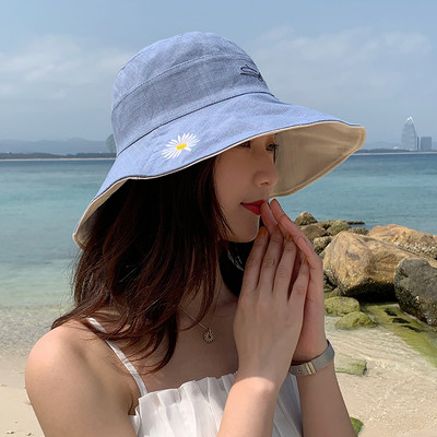 Palarie de pescuit de dama cu broderie