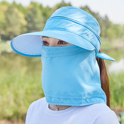 Γυναικείο αντηλιακό καπέλο με γείσο και κασκόλ