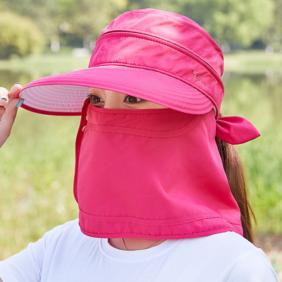 Γυναικείο αντηλιακό καπέλο με γείσο και κασκόλ