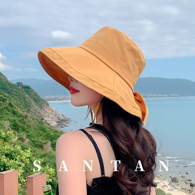 Γυναικείο casual καπέλο με κορδόνια  και περιφέρια