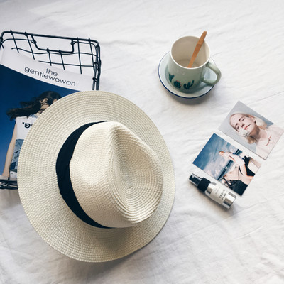 Ψάθινο καπέλο με περιφέρια για παραλία και καθημερινή ζωή
