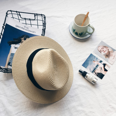 Ψάθινο καπέλο με περιφέρια για παραλία και καθημερινή ζωή