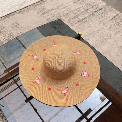 Γυναικείο ψάθινο καπέλο με φαρδύ περιφέρια