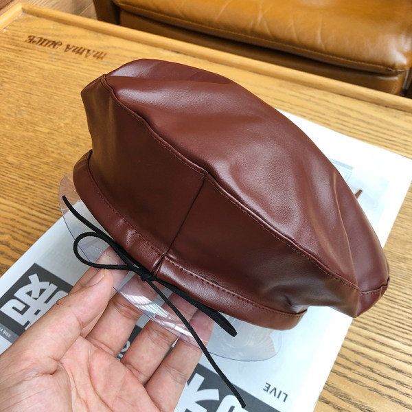 Casual γυναικείο μπερέ έκο δερμάτινο καπέλο