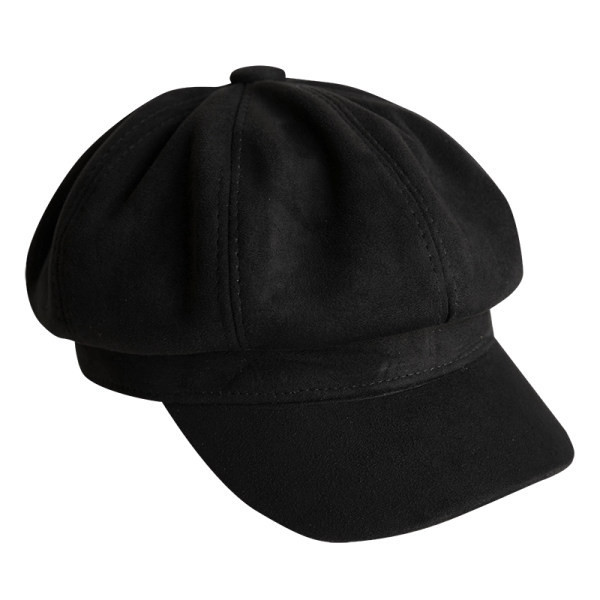 Palarie bereta dama model nou din piele intoarsa ecologica cu vizor