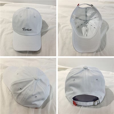 Ρυθμιζόμενο υφασμάτινο καπέλο με γείσο και επιγραφή