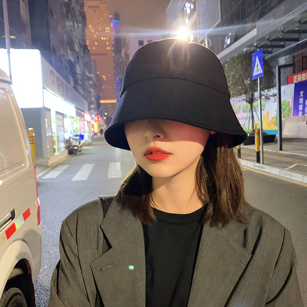 Pălărie de pescuit de zi cu zi într-o singură culoare pentru femei