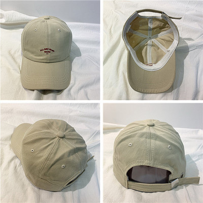 Ύφασμάτινο μπέιζμπολ καπέλο με κεντημένη επιγραφή - μοντέλο unisex