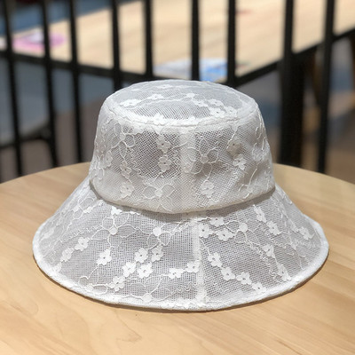 Palarie de pescuit dama cu dantela si vizor