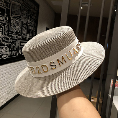 Γυναικείο καλοκαιρινό ψάθινο καπέλο με 3D στοιχείο