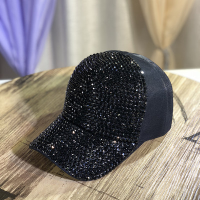 Șapcă de baseball pentru femei cu vizor și pietre