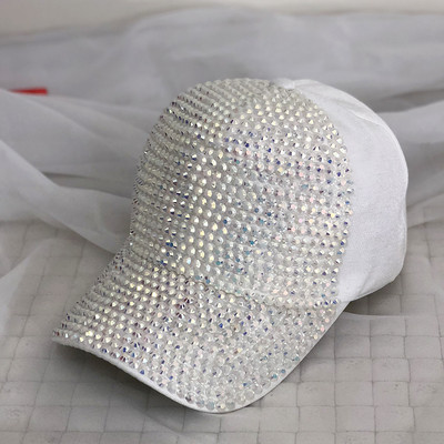 Șapcă de baseball pentru femei cu vizor și pietre