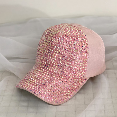 Șapcă de baseball pentru femei cu vizor și pietre