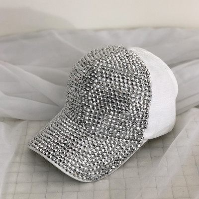 Șapcă de baseball pentru femei cu vizor și pietre