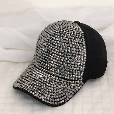 Șapcă de baseball pentru femei cu vizor și pietre