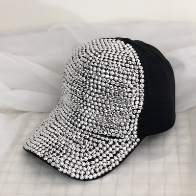 Șapcă de baseball pentru femei cu vizor și pietre
