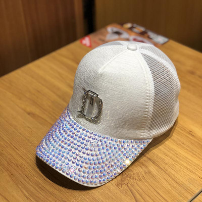 Șapcă de baseball pentru femei cu vizor și pietre