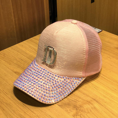 Șapcă de baseball pentru femei cu vizor și pietre