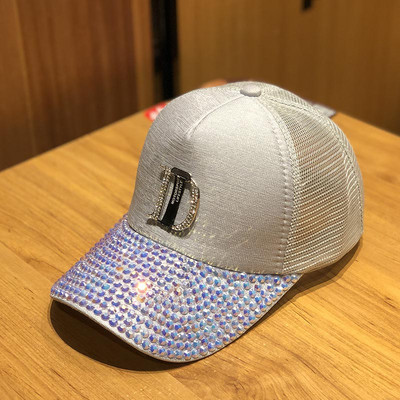 Șapcă de baseball pentru femei cu vizor și pietre