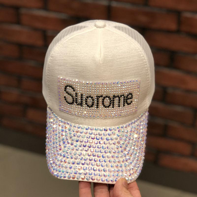 Șapcă de baseball pentru femei cu vizor și pietre