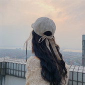 Palarie de dama cu vizor si cravate