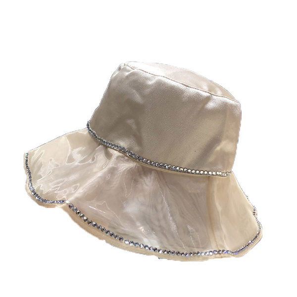 Palarie de pescuit dama cu franjuri si pietre