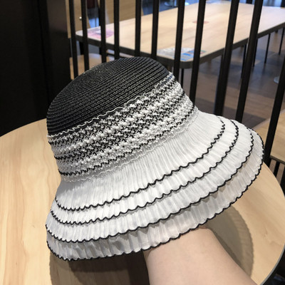 Pălărie de paie de protecție solară pentru femei