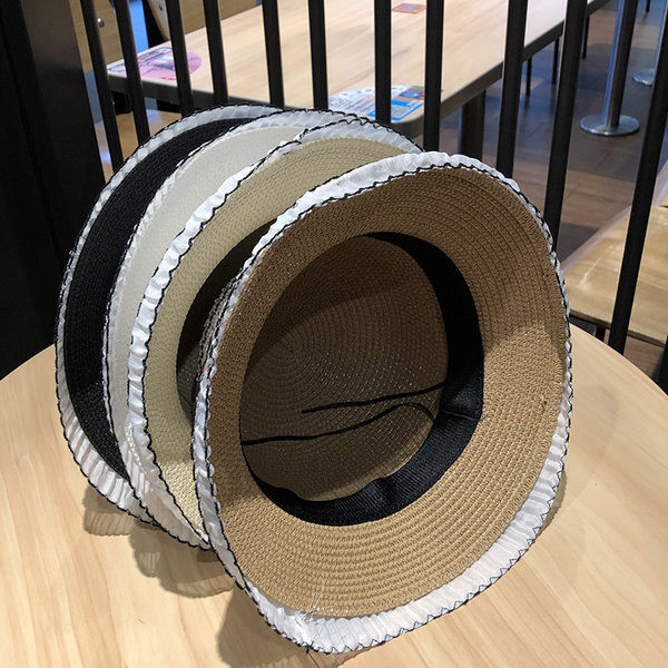 Pălărie de paie de protecție solară pentru femei