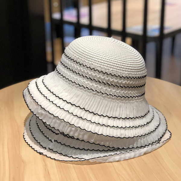 Pălărie de paie de protecție solară pentru femei