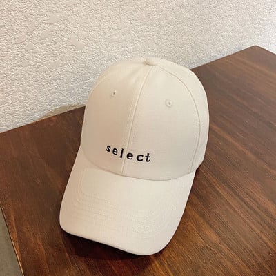 Pălărie textilă de damă cu vizor și inscripție