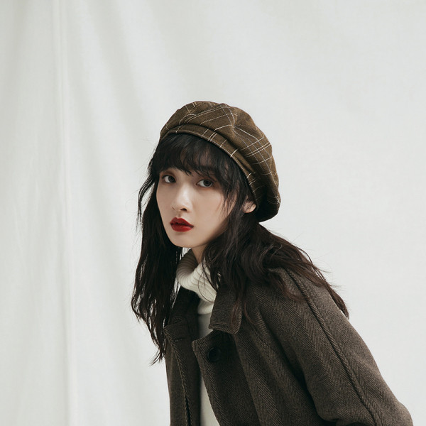 Palarie de dama tip bereta moderna in trei culori