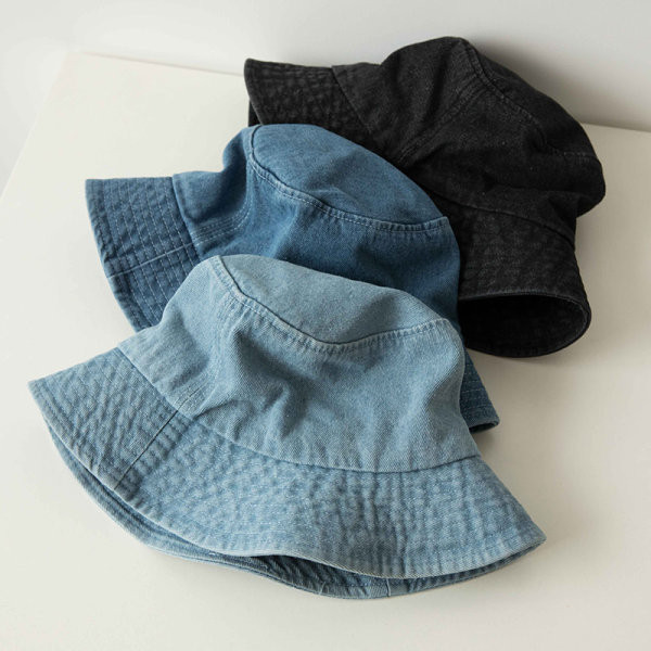 Palarie de dama din denim tip pescuit - stil retro