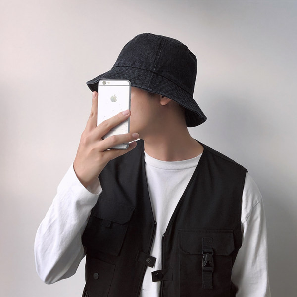 Palarie de dama din denim tip pescuit - stil retro