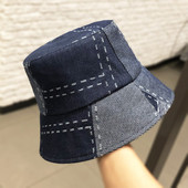 Palarie de pescuit in carouri cu franjuri