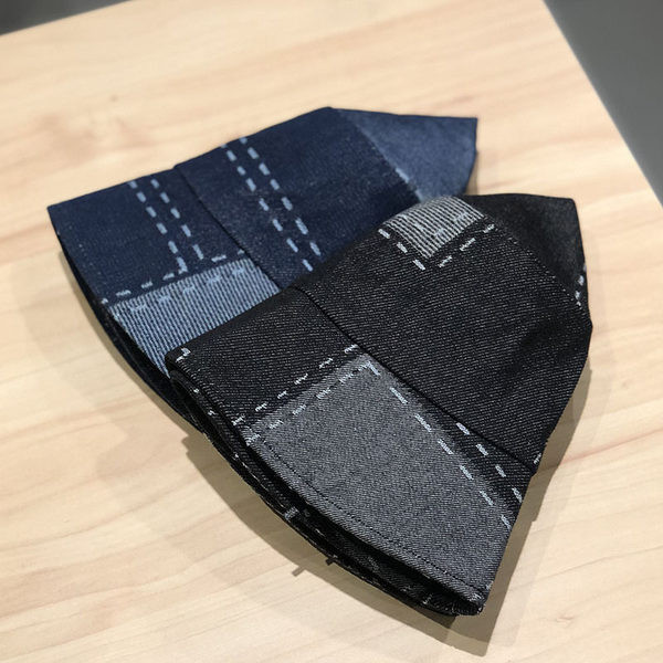 Palarie de pescuit in carouri cu franjuri