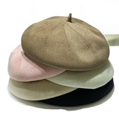 Palarie de dama bereta tricotat subtire in mai multe culori