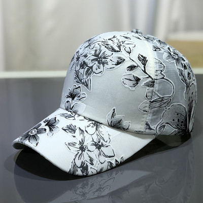 Palarie dama model nou cu flori si vizor