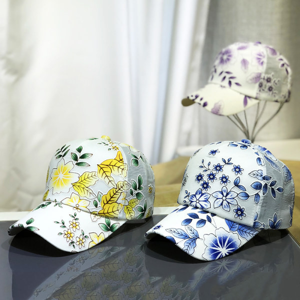 Palarie dama model nou cu flori si vizor