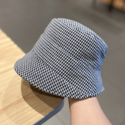 Pălărie de pescuit în carouri pentru femei în patru culori