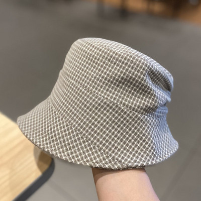 Pălărie de pescuit în carouri pentru femei în patru culori