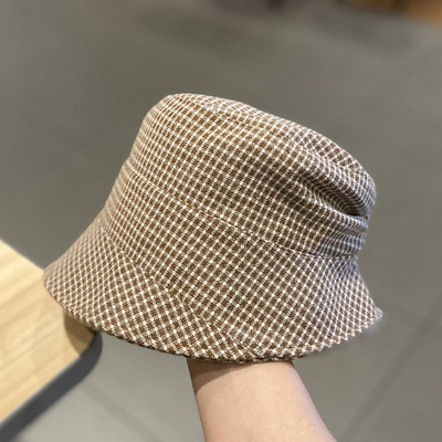 Pălărie de pescuit în carouri pentru femei în patru culori